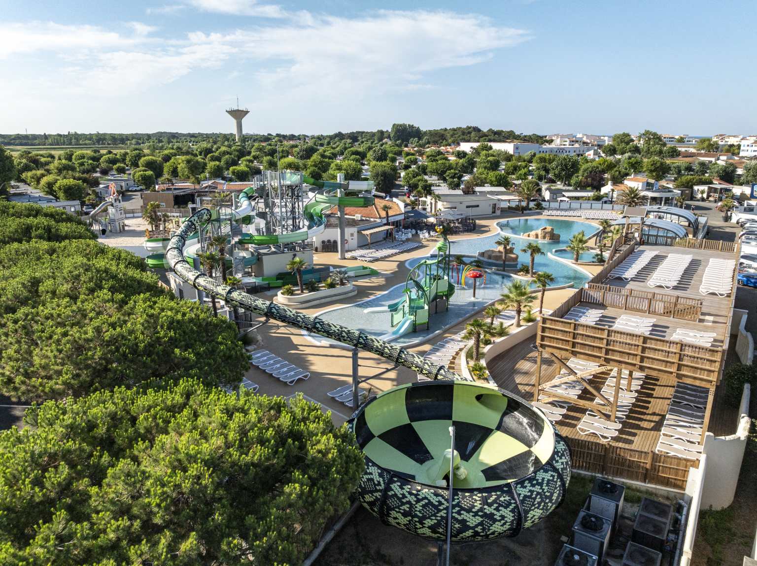 st jean de monts, clarys plage, campsite, north vendee, aerial view