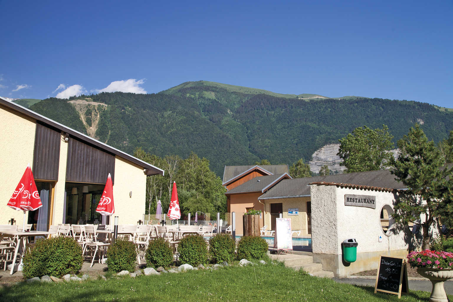 Le Belledonne, Bourg d'Oisans, campsite, French Alps