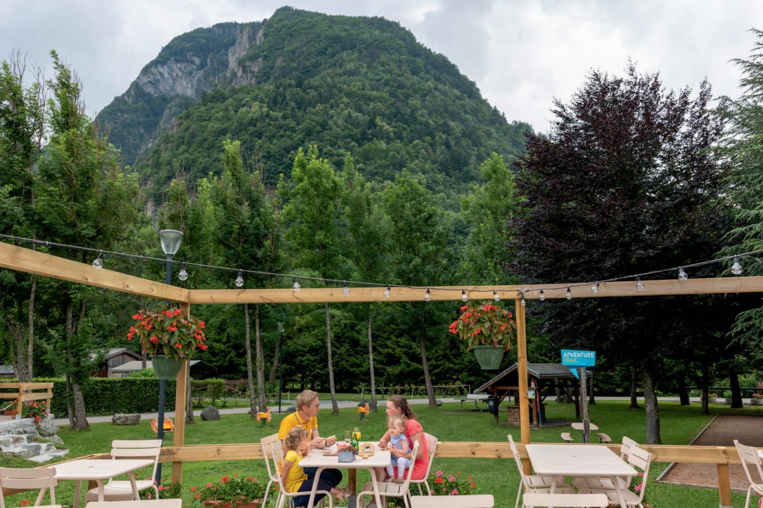 Le Belledonne, Bourg d'Oisans, campsite, French Alps, local area scenery