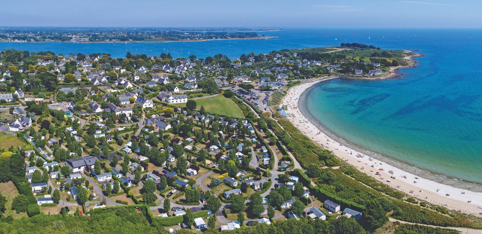 la trinitie sur mer, camping de la plage, campsite, south brittany, beach