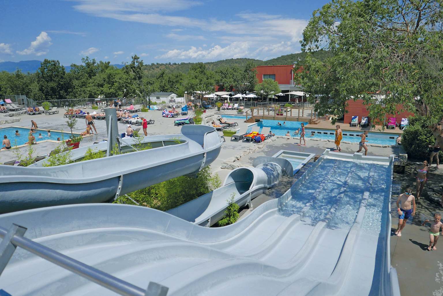 Ruoms, aluna vacances, campsite, ardeche, pools, waterslides