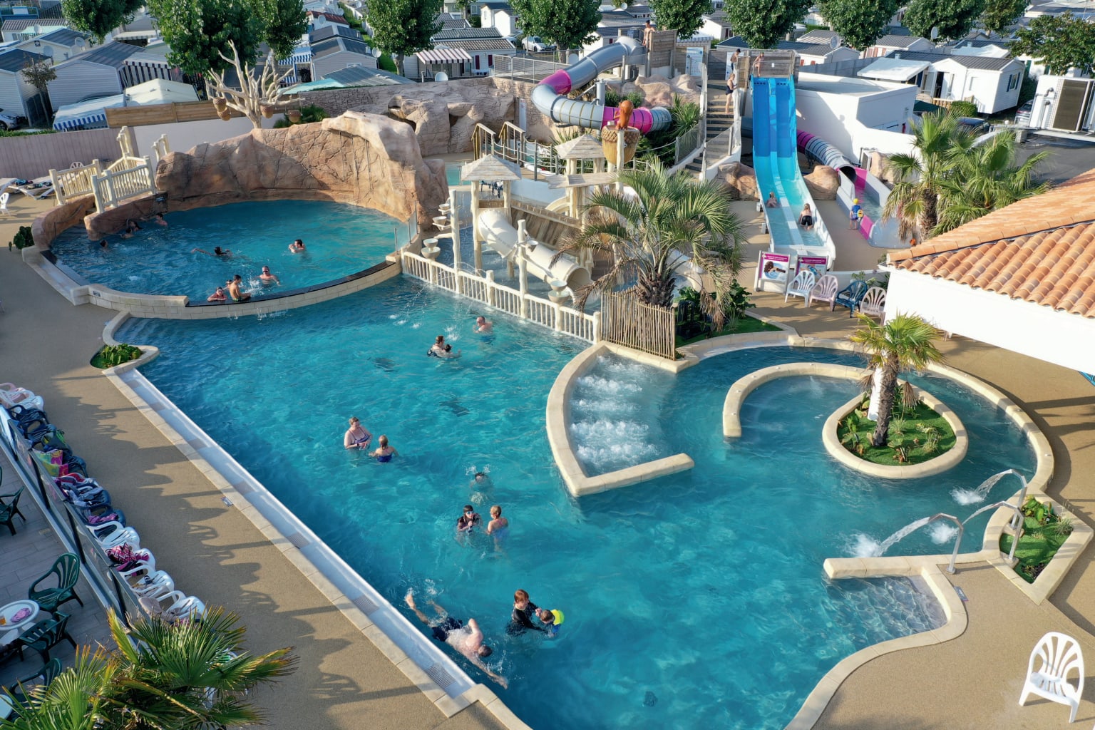 st hilaire de riez, les ecureuils campsite, north vendee, pools, waterslides