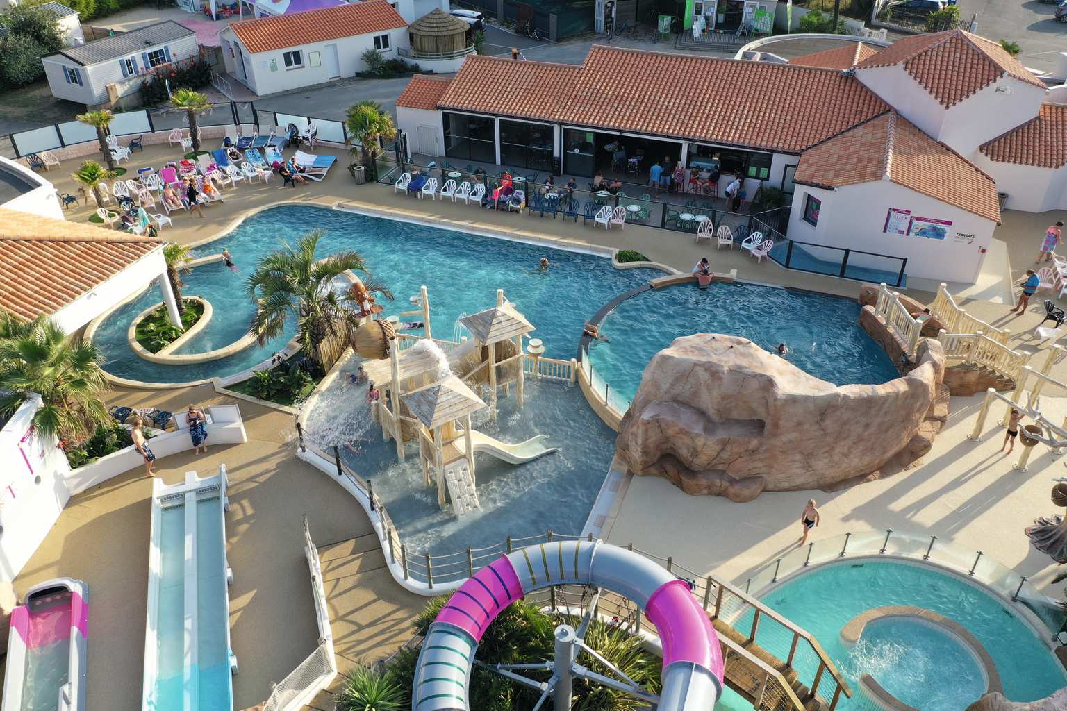 st hilaire de riez, les ecureuils campsite, north vendee, pools, waterslides