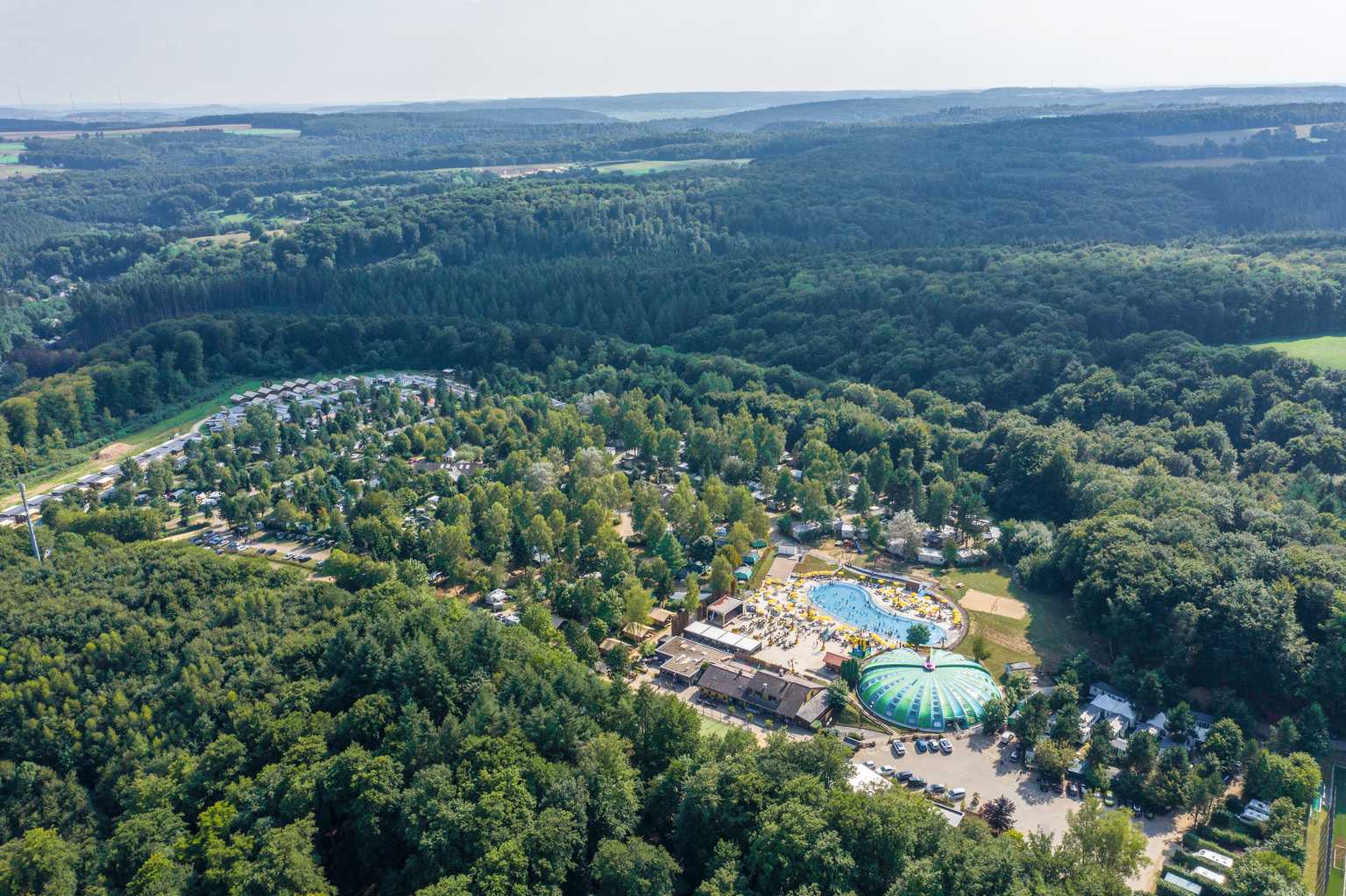 Larochette, Birkelt campsite, Luxembourg, indoor and outdoor pools