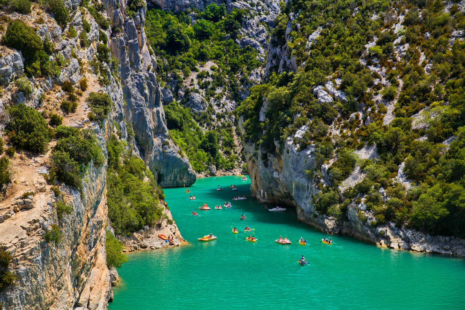 Kajakfahren in der Schlucht Les Gorges du Verdon