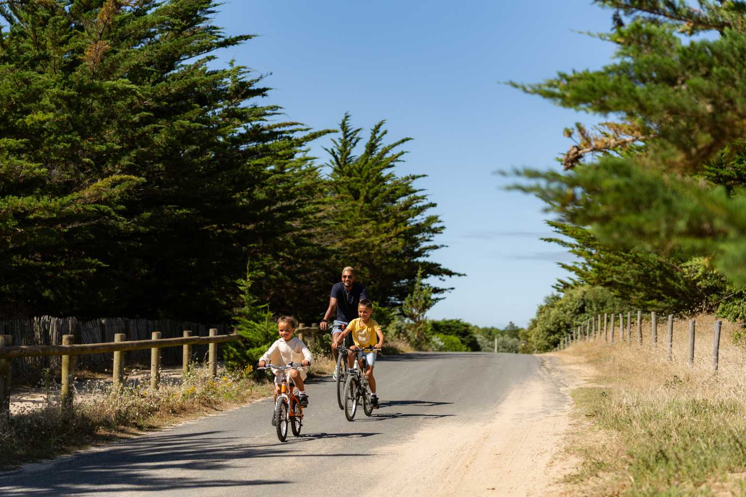 Biking on trail near Camping Les Places Dorées in the Vendée