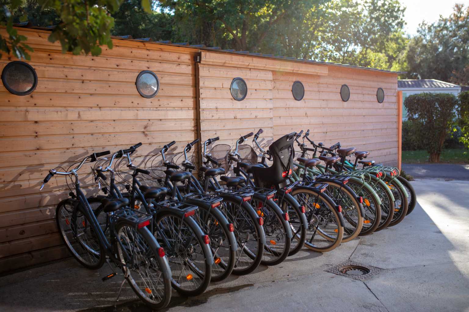 Bikes to hire at Ma Prairie, Roussillon, France