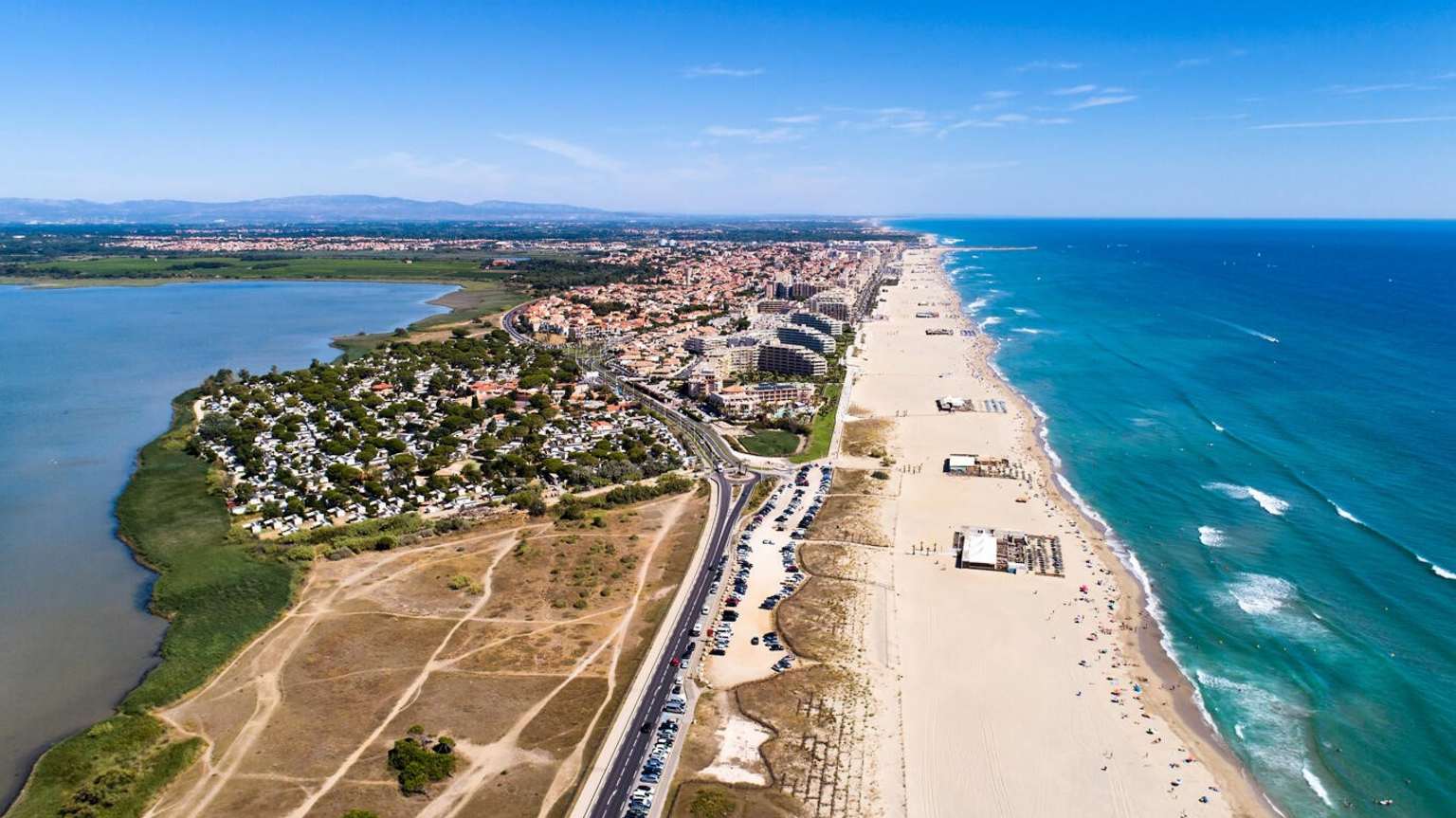 Nearby beach at Ma Prairie, Roussillon, France