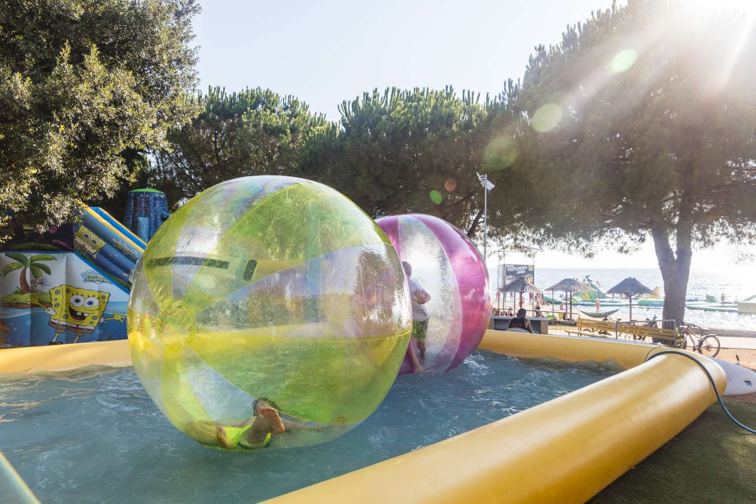 Park Umag, Istria, Croatia, campsite, pool with sea views