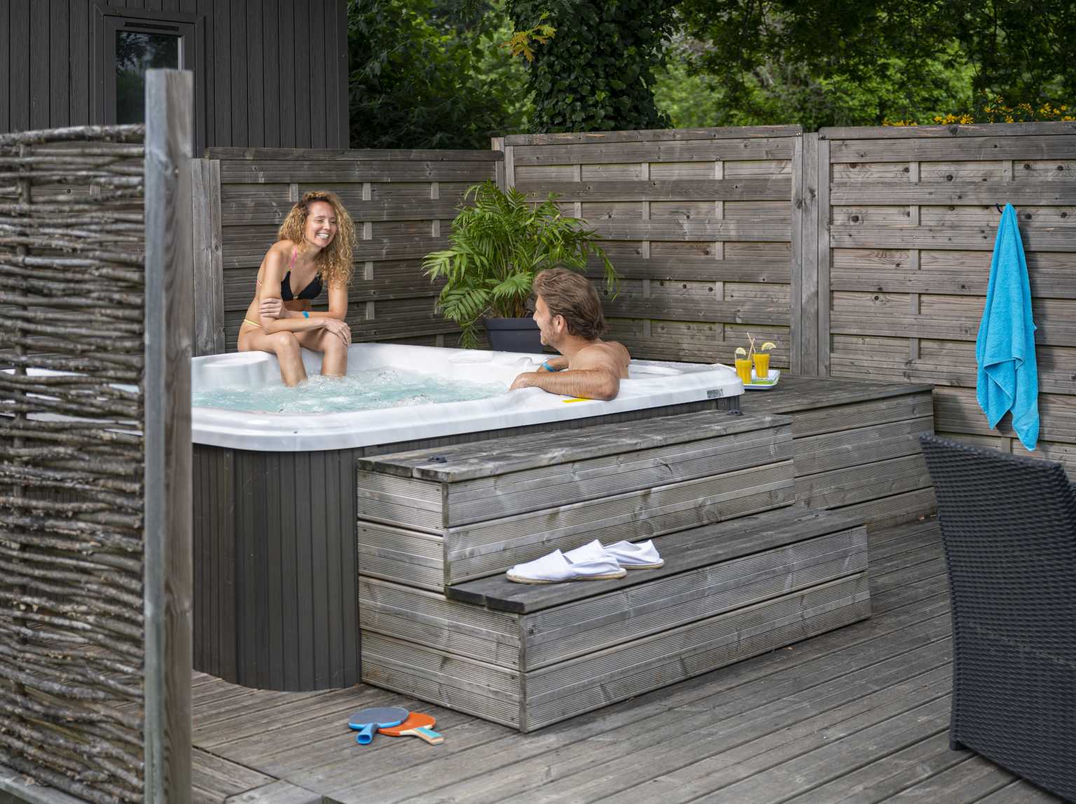 Stacaravan met bubbelbad - hottub