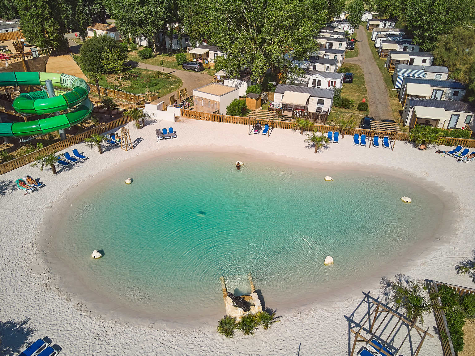 Aunis Club Vendée, lagoon pool, aerial view