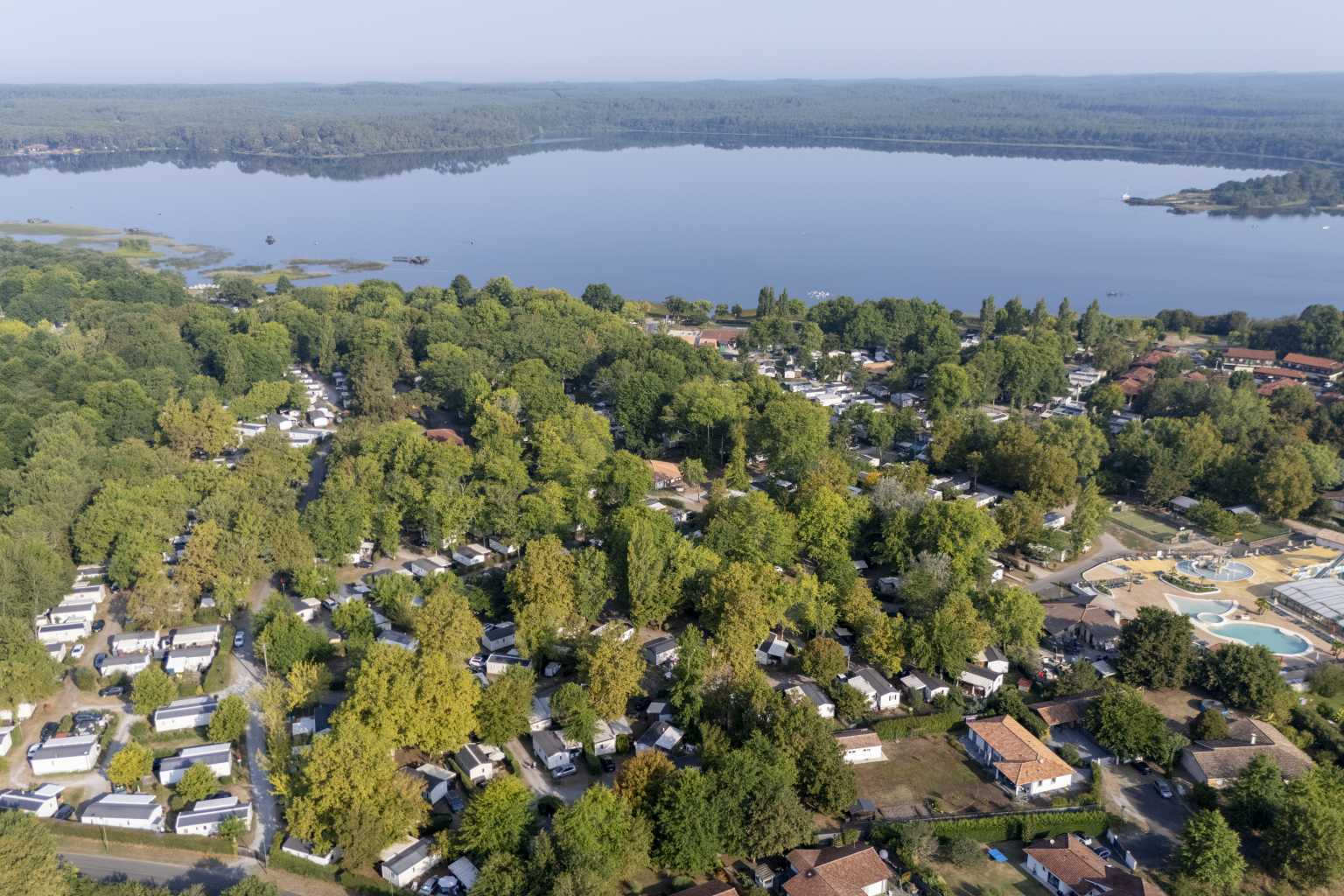 Aerial view at rivages des landes, France