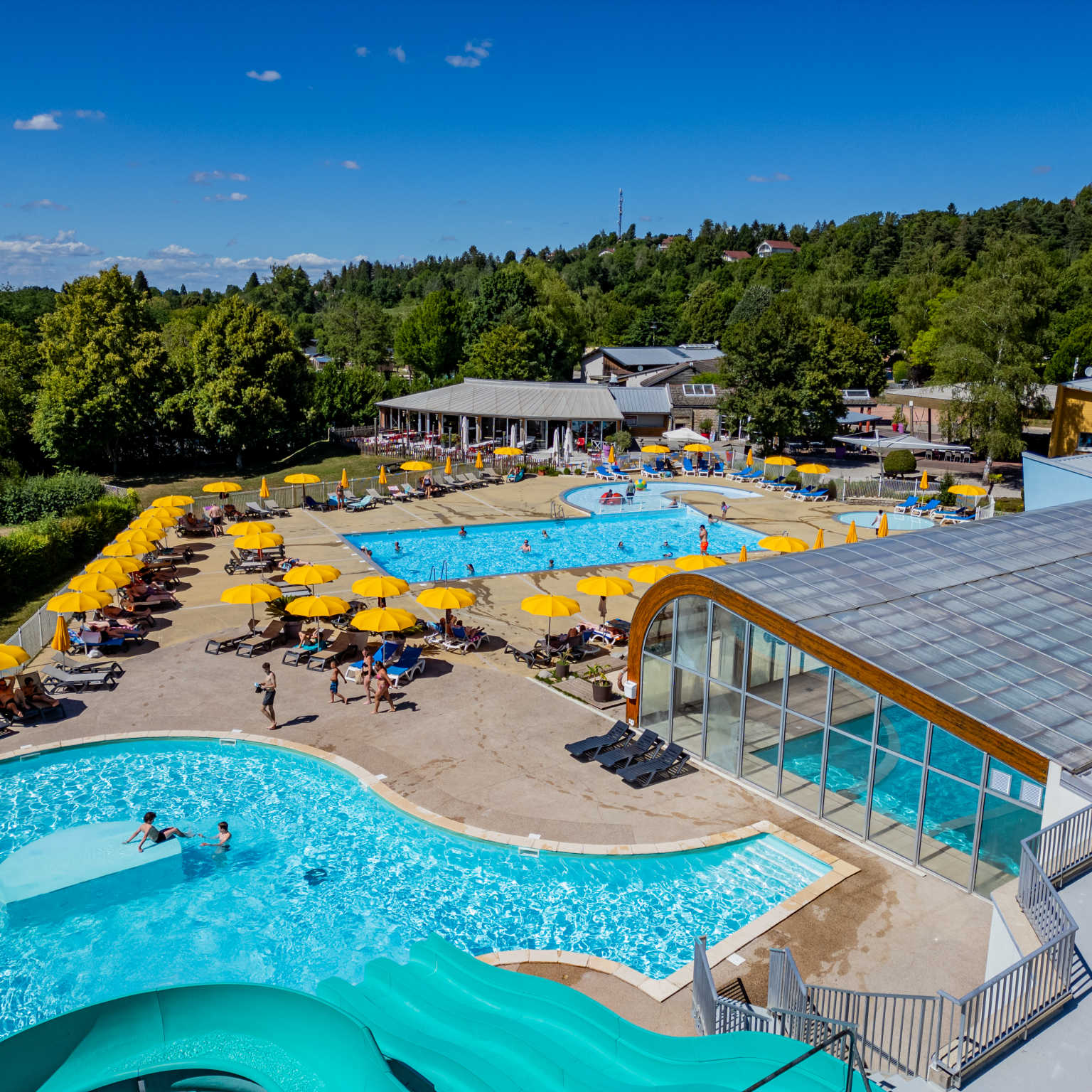 Pool complex at Le Fayolan campsite