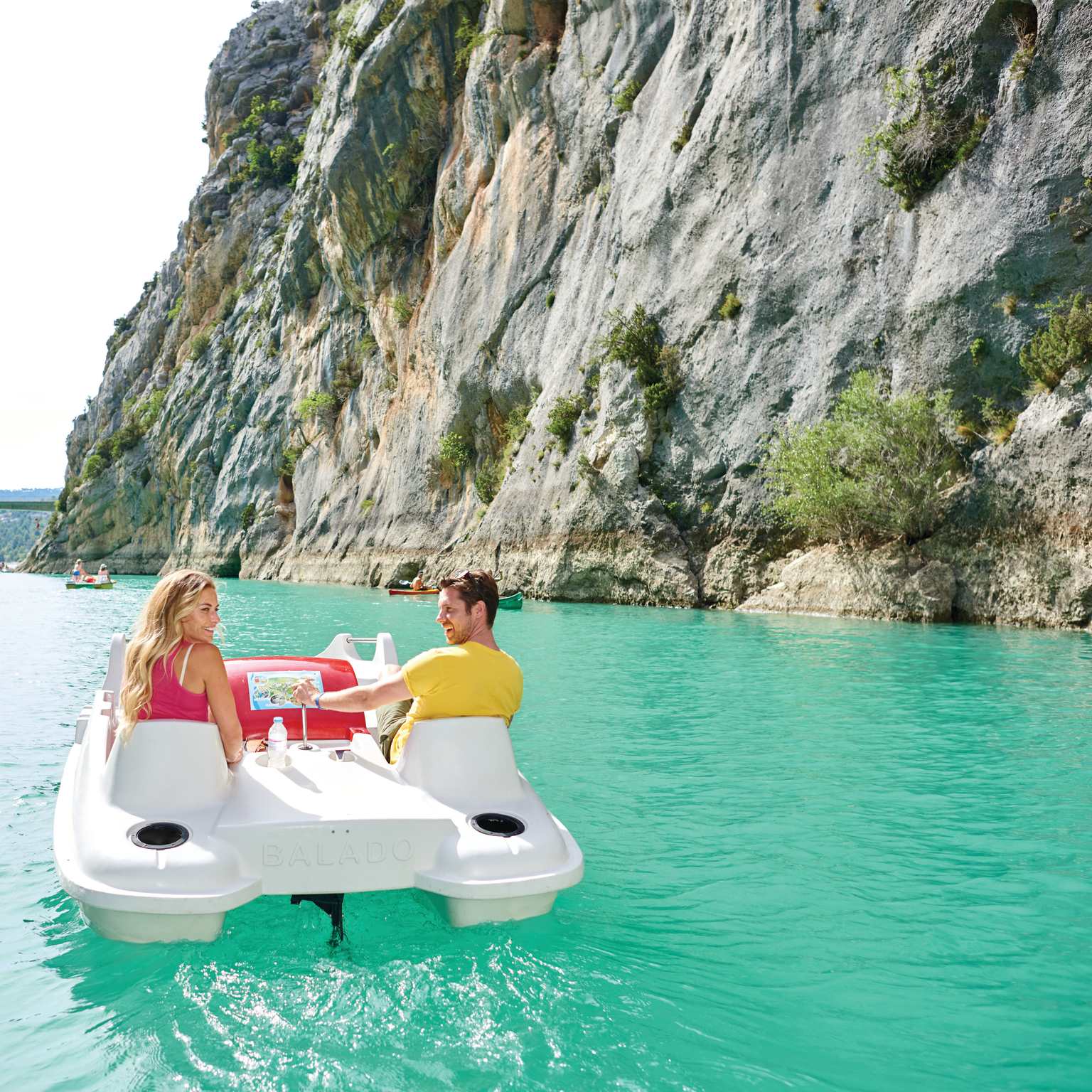 Pedalo, River, France, Couple, Gorges du Verdon