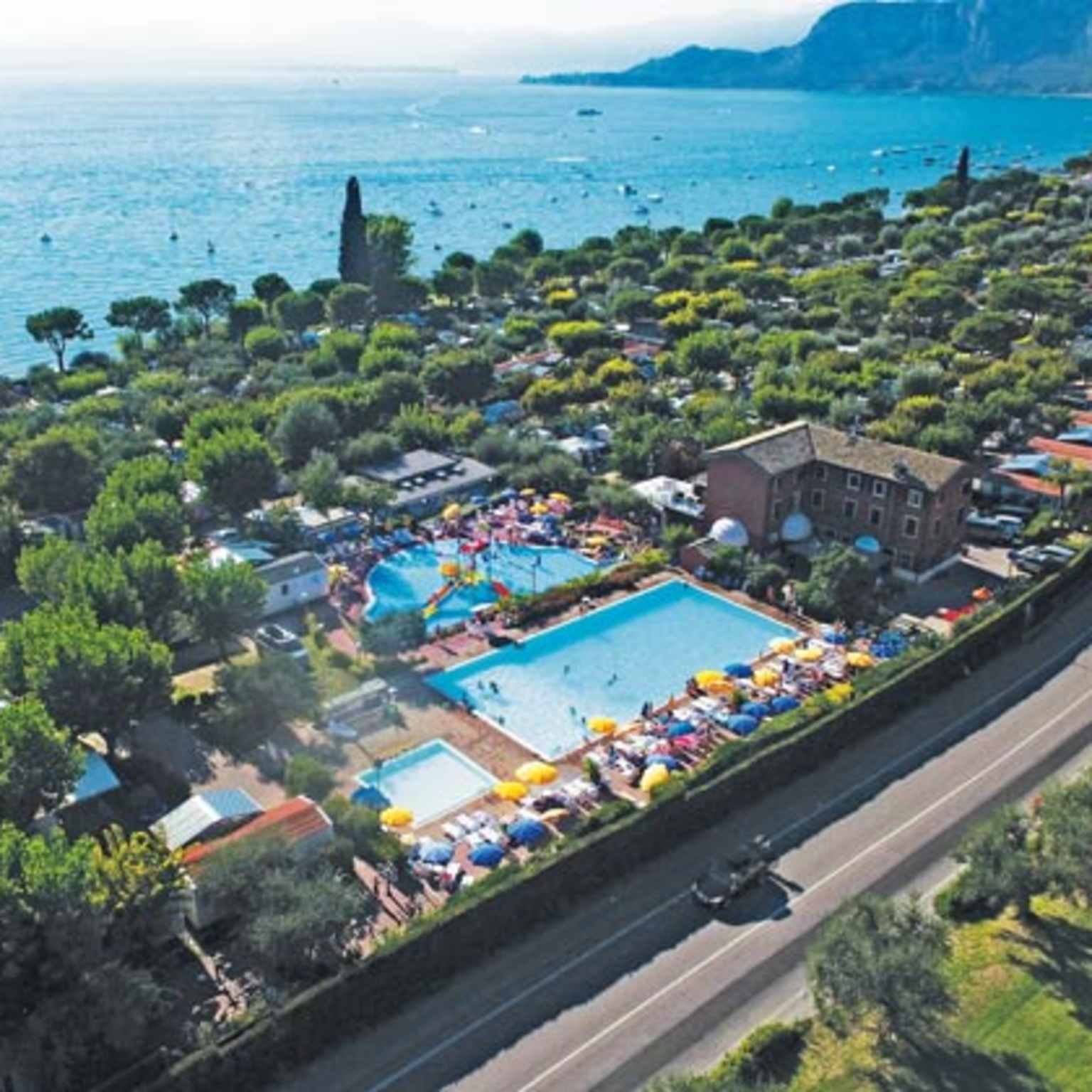 Serenella campsite view next to Lake Garda