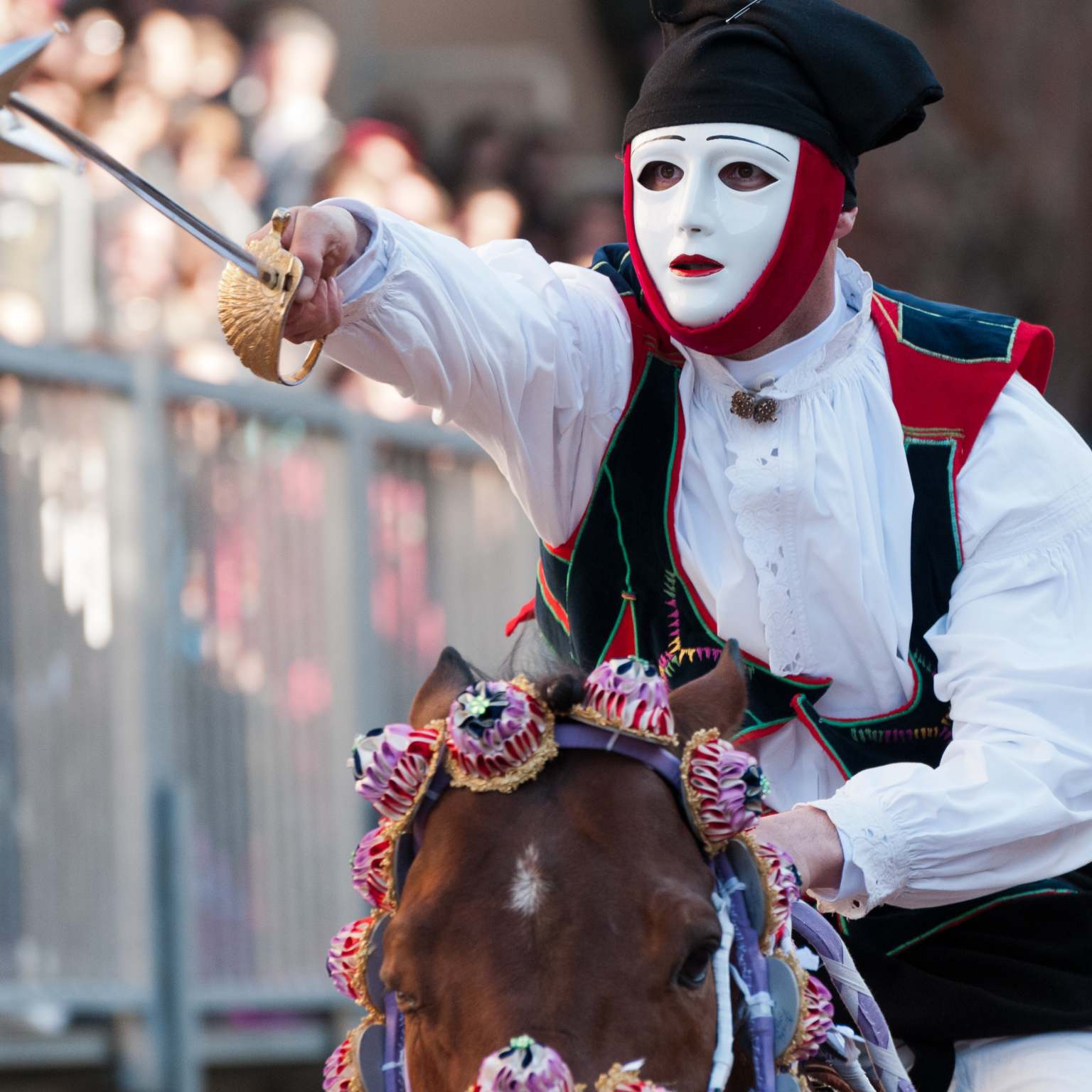 Sartiglia of Oristano, traditional carnival of Sardinia, Italy