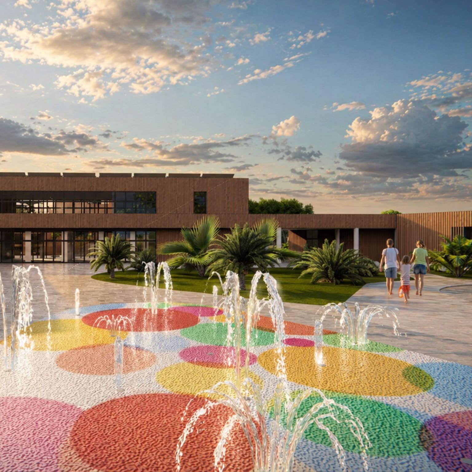 Artist impression of waterpark at Delta Open air parc