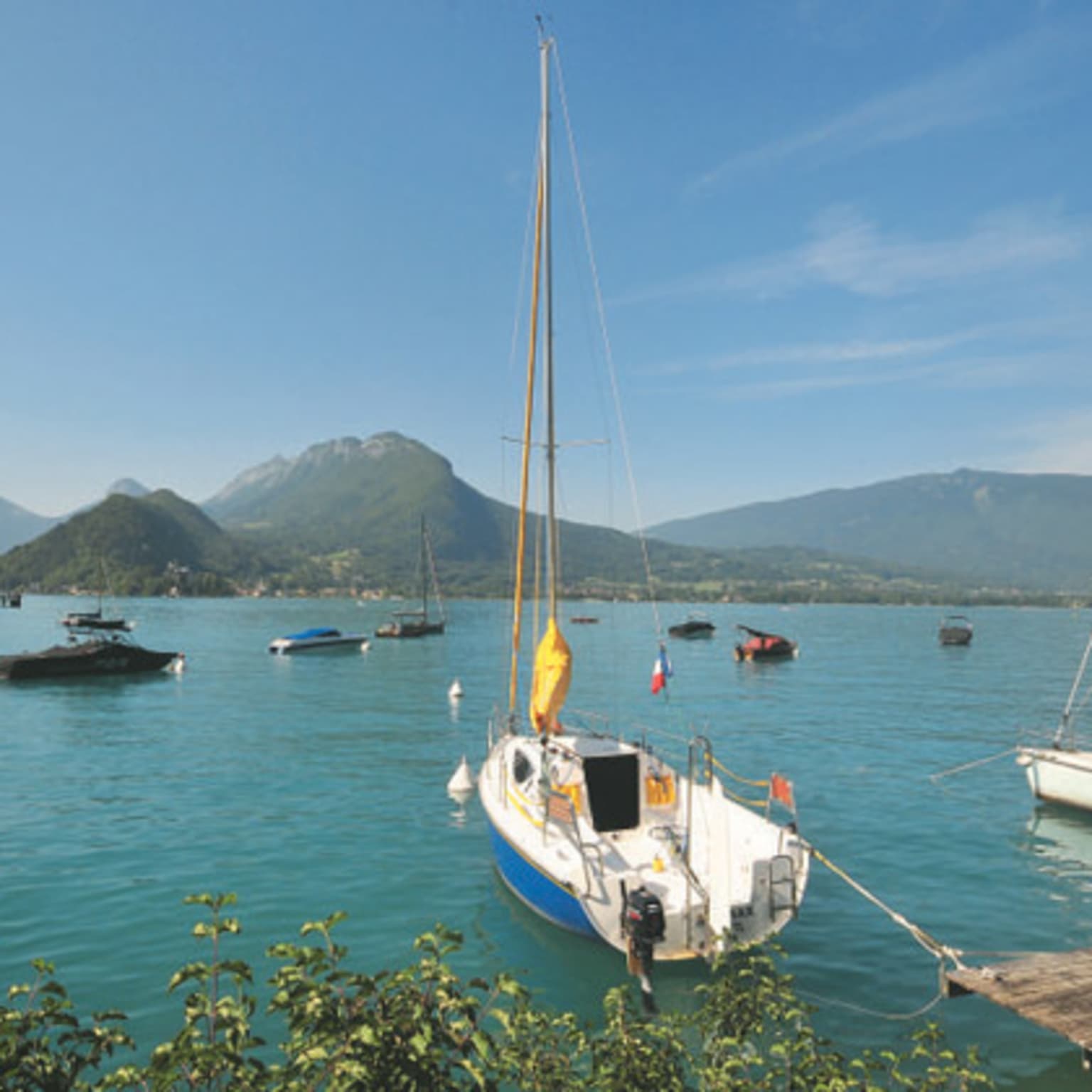 Lake Annecy, France, boats