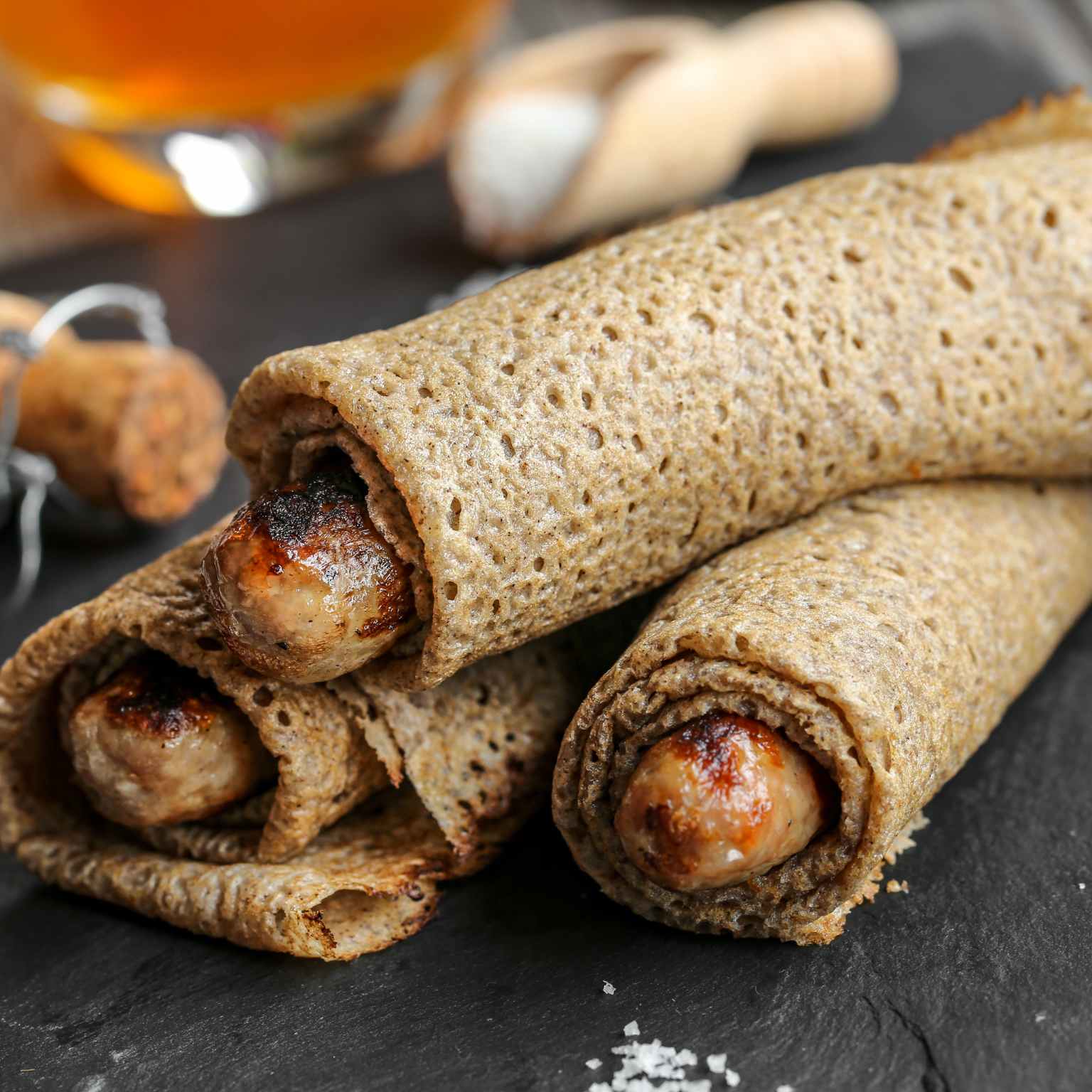 Traditional galettes (savoury buckwheat crêpes) 