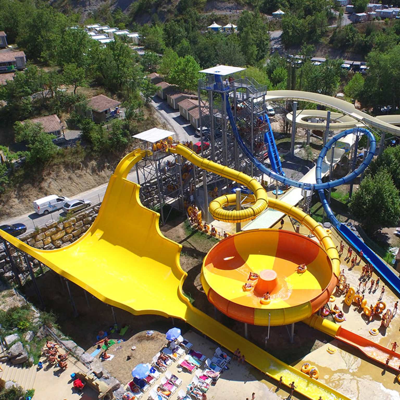 Waterslides at Le Pommier, France