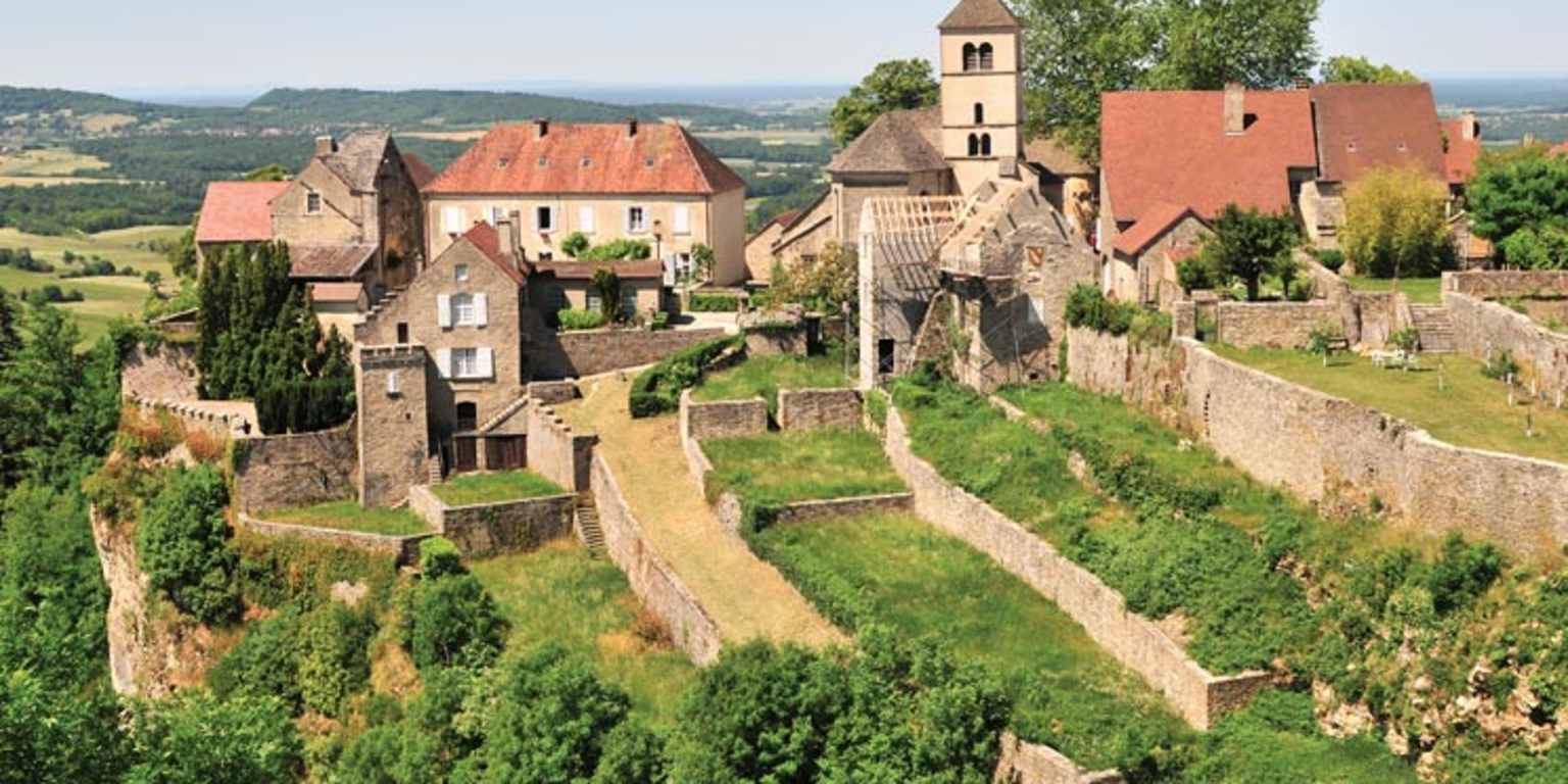 Jura houses and fields