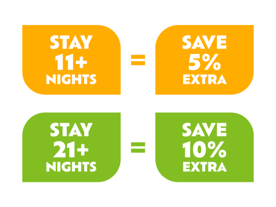Long Stay Holiday Discounts | Offers | Eurocamp