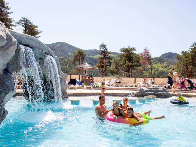 The pool at Les Collines de Castellane in the hills of Provence