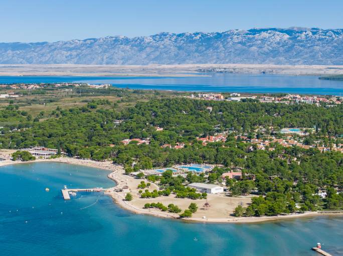 Beachside pools at Zaton Holiday Resort near Zadar