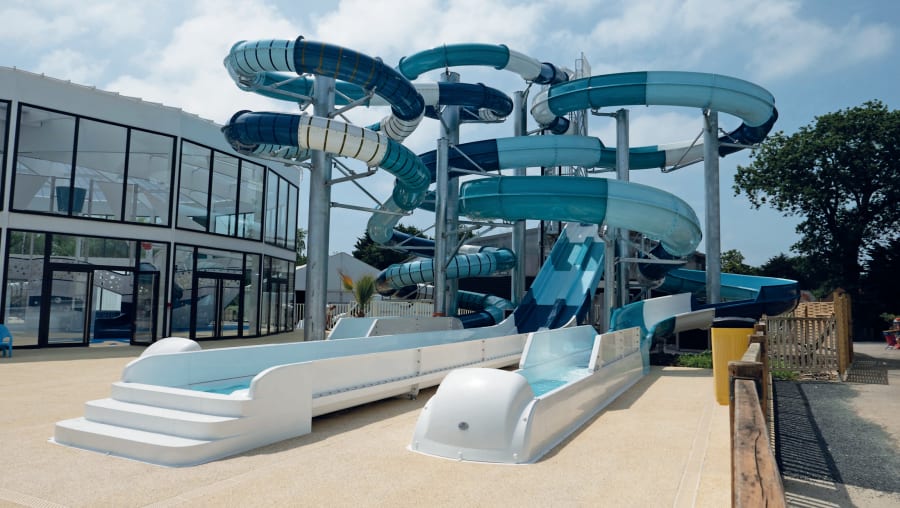 Camping met glijbanen >