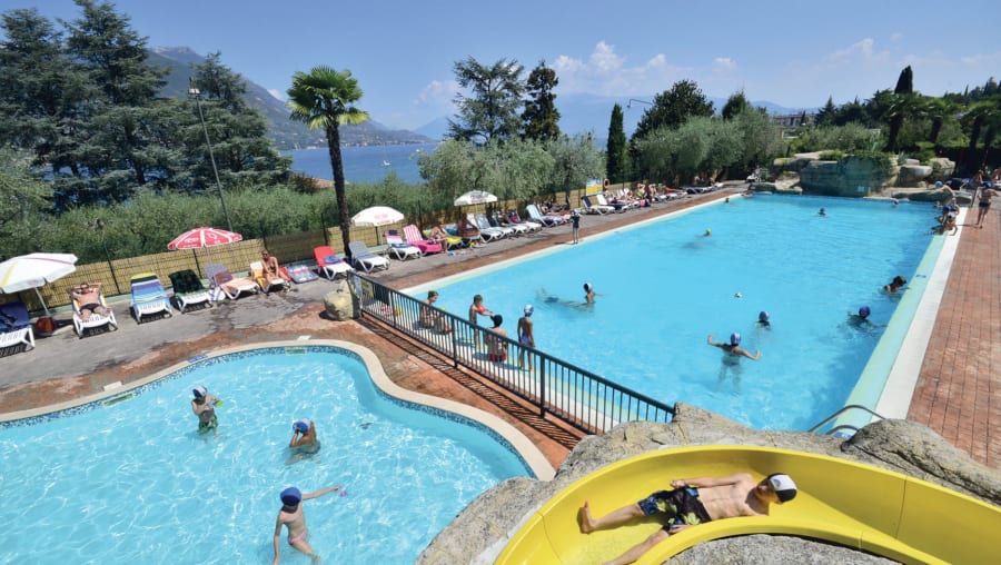 The pool is located on the lower part of the campsite