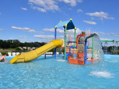 camping de schatberg campsite, south holland, the netherlands, pools, splash park