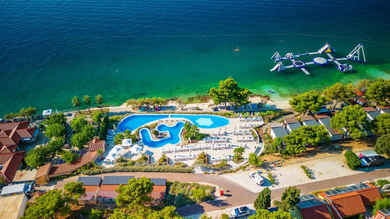 The coastline at Amadria Park Camping Trogir near Split in Croatia