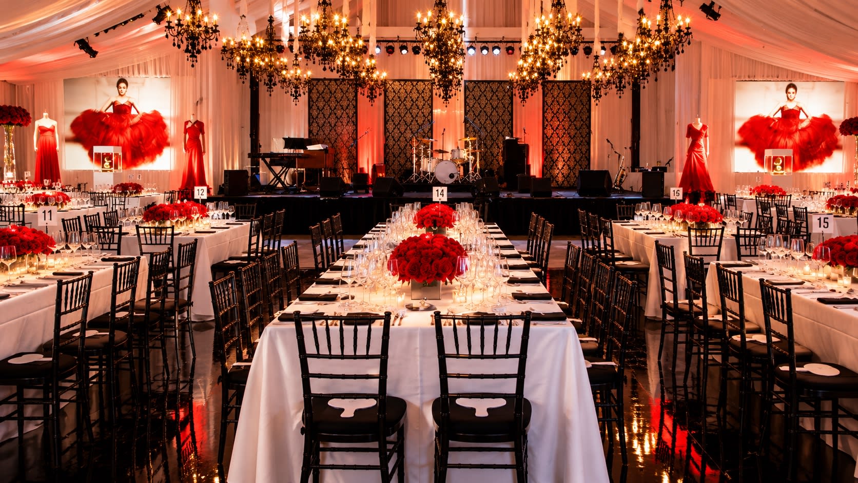 Valenti gala — Valentino gowns displayed on Swarovski crystal mannequins