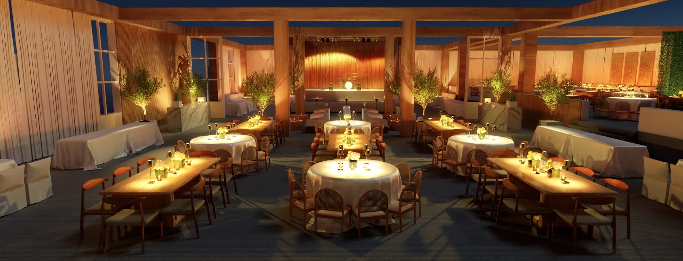 Private client Malibu estate — dining under the stars