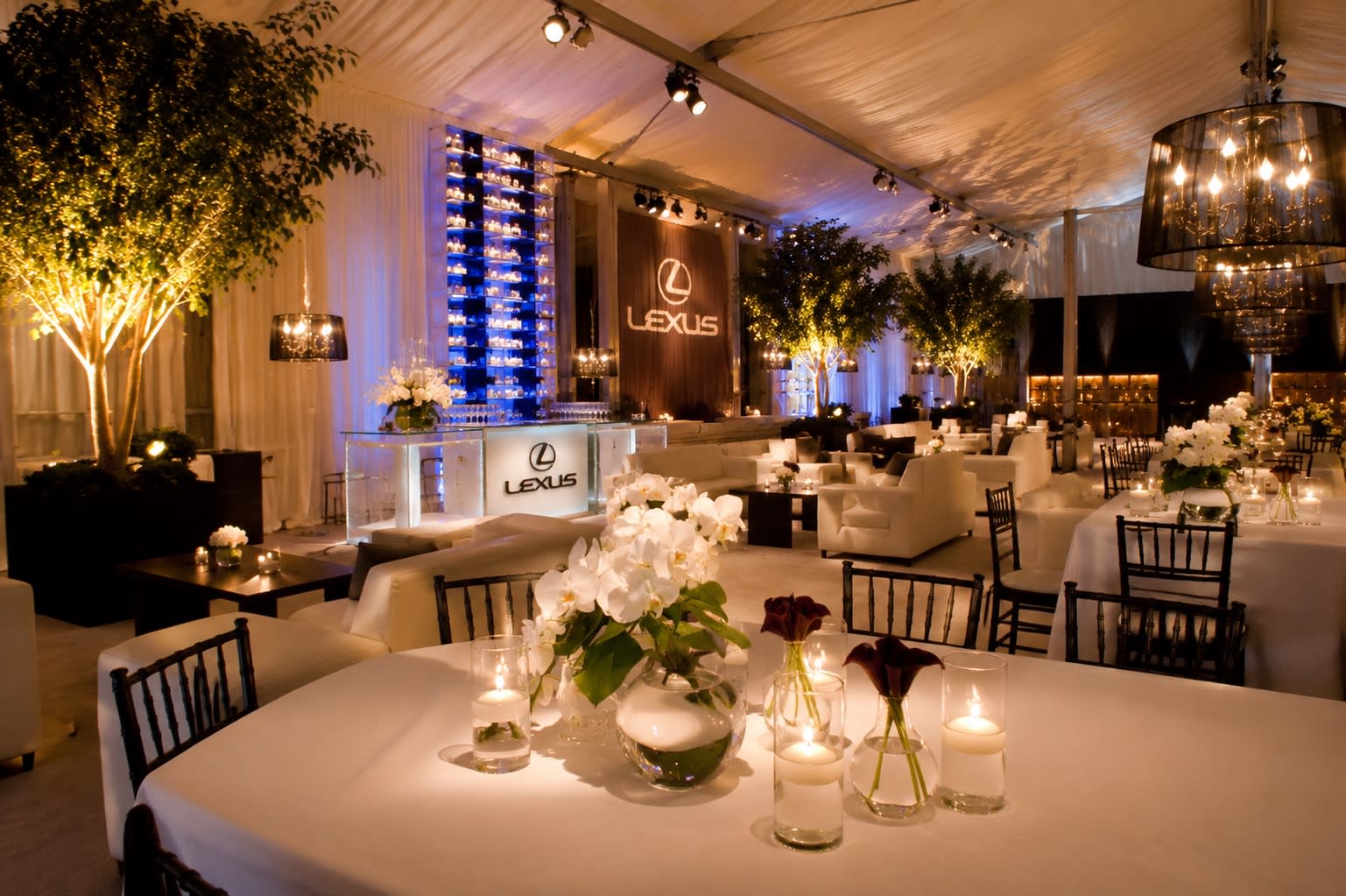 Lexus VIP hospitality estate — dining setup