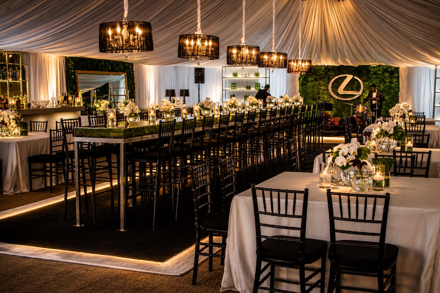 Lexus VIP hospitality estate at a USGA championship — lounge interior
