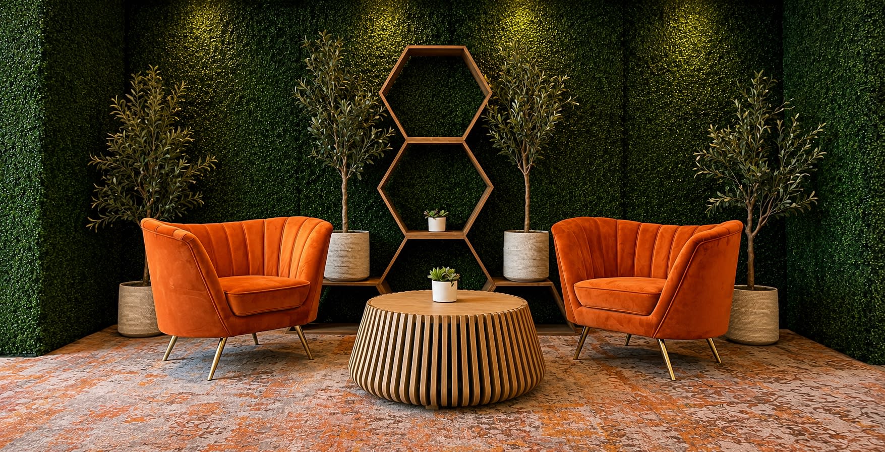 MLB branded lounge in Atlanta — bar area