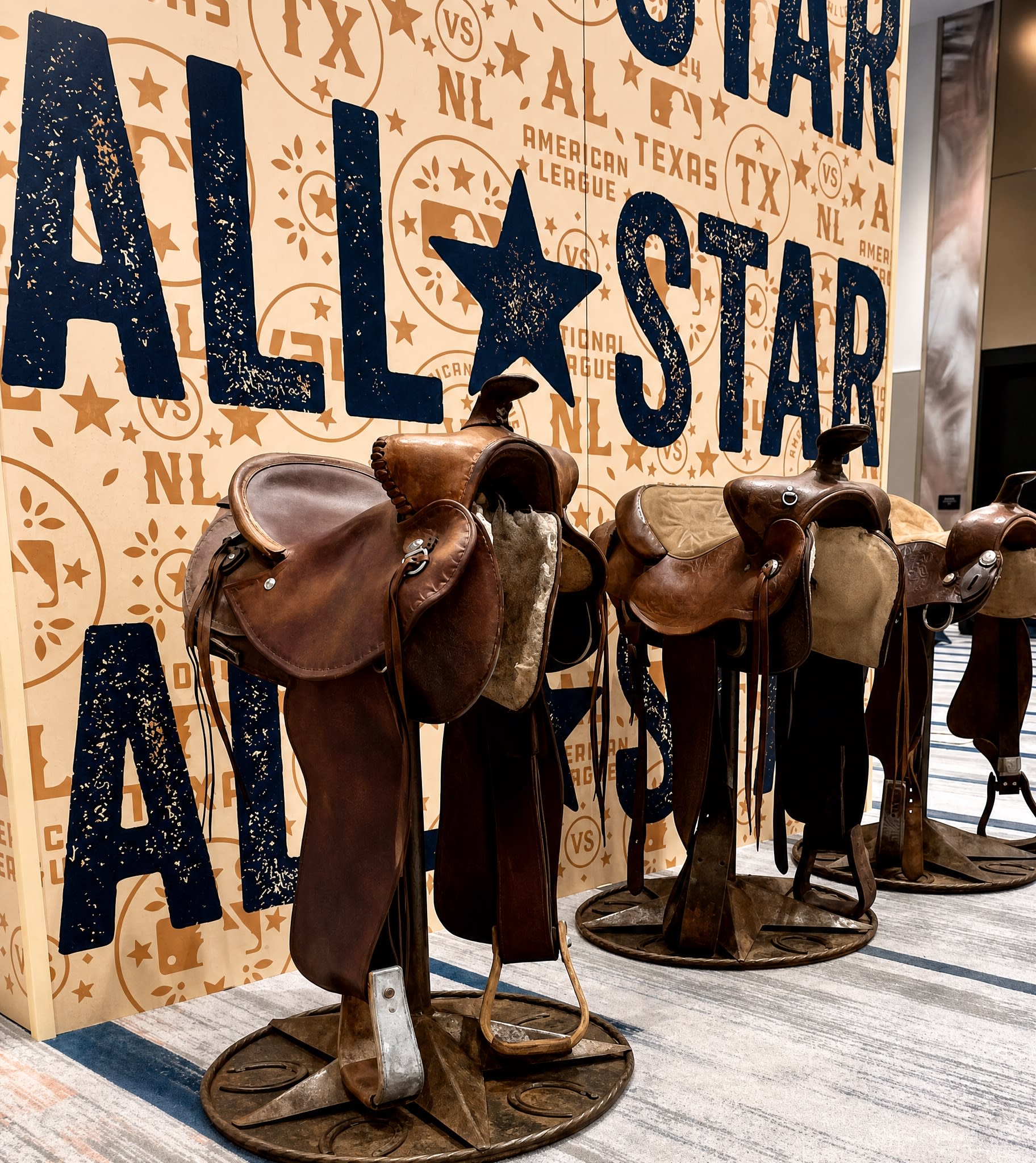 MLB branded lounge in Dallas — branded signage