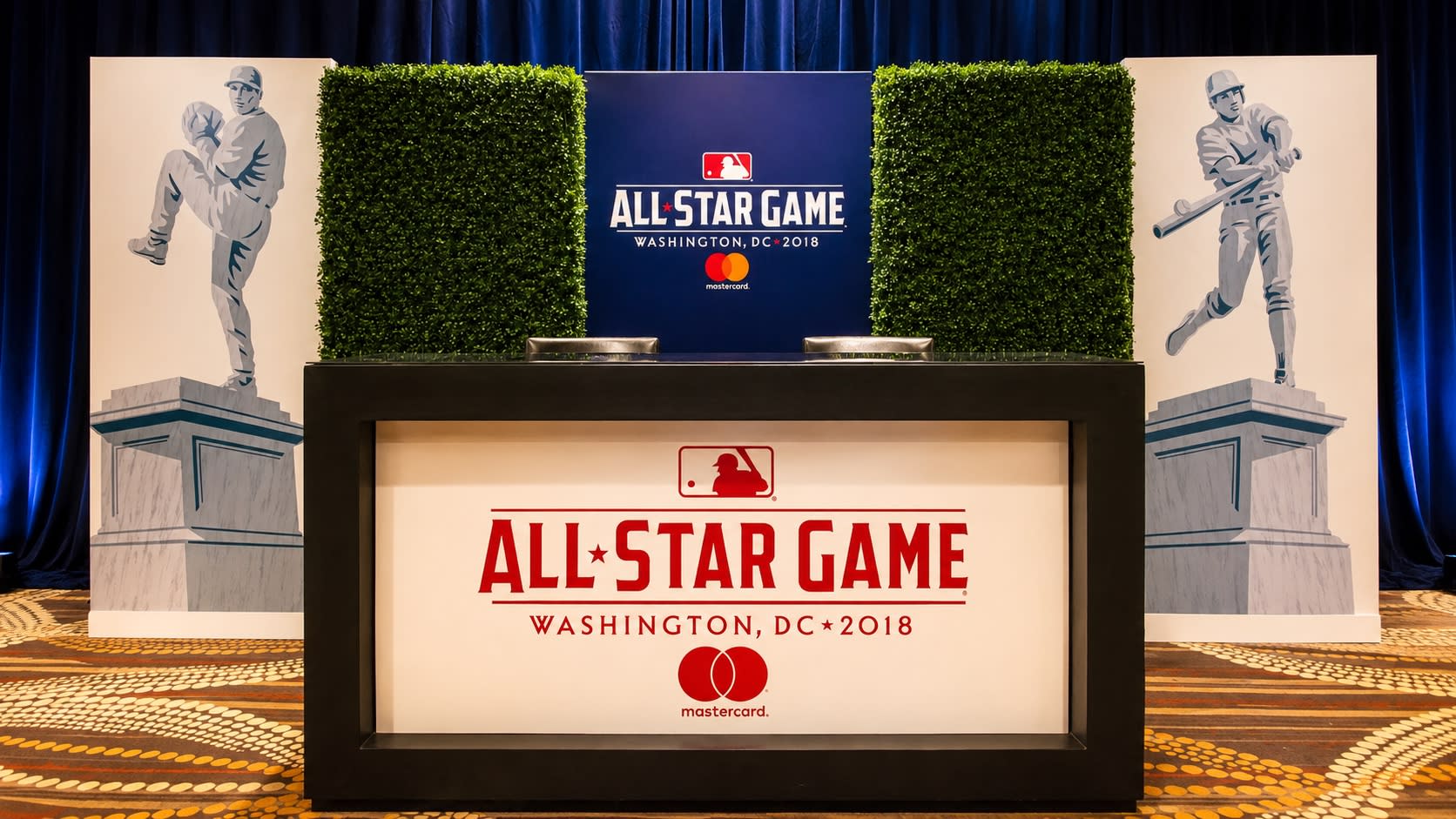MLB branded lounge in Washington DC — lounge interior