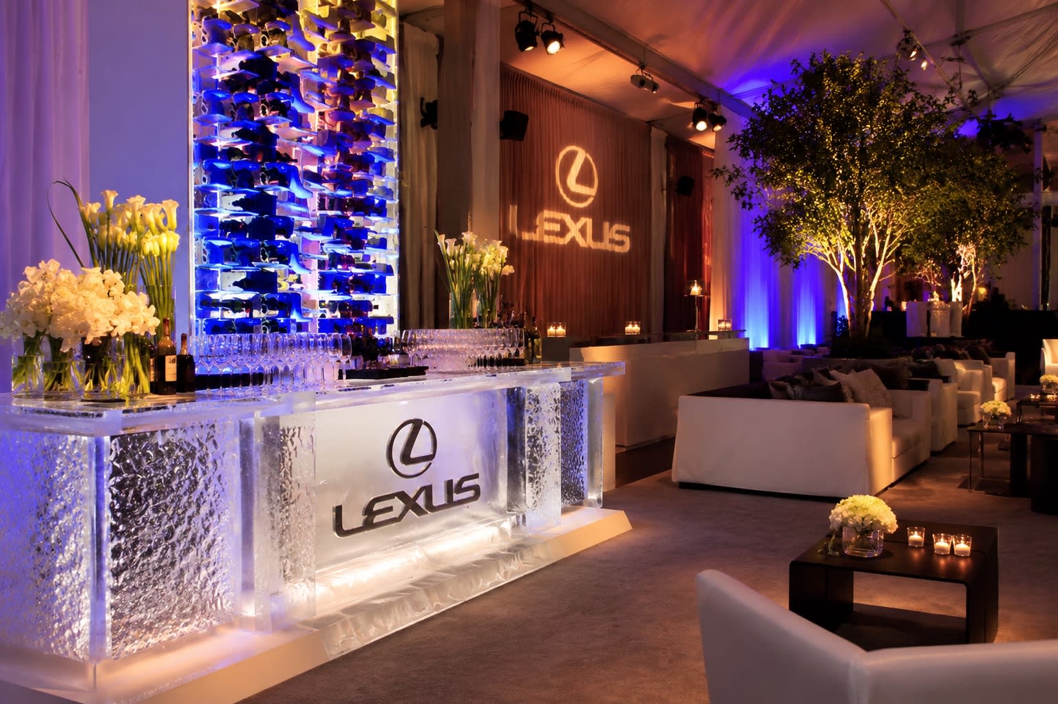 Lexus VIP hospitality estate at a USGA championship — guest seating