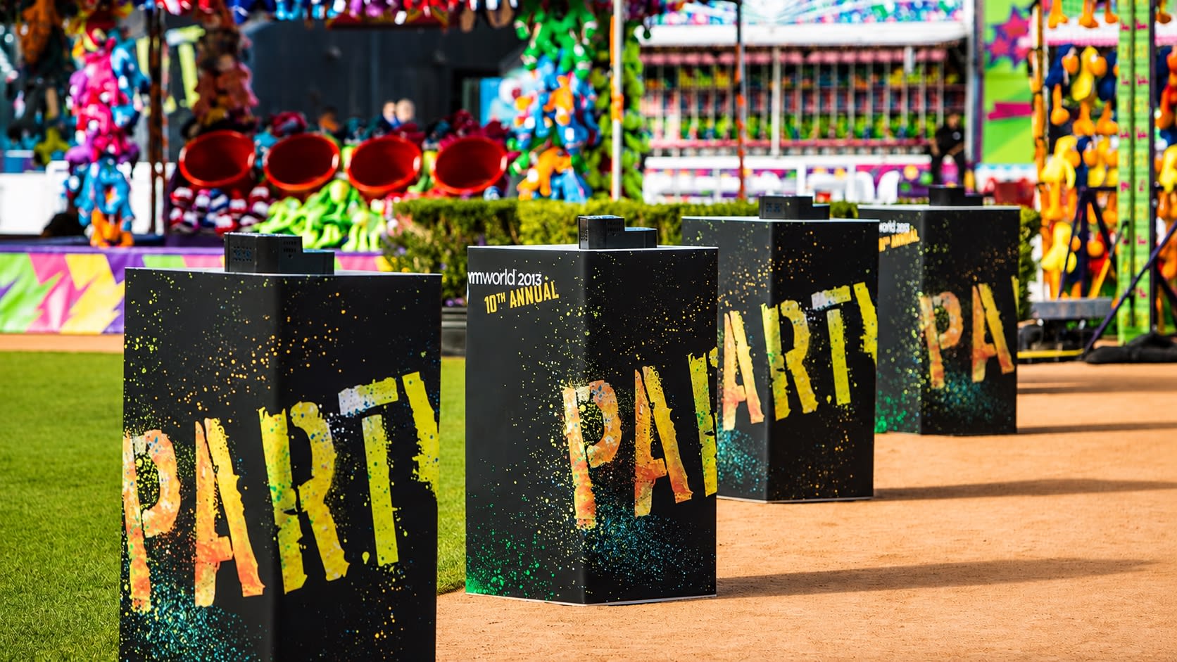 VMware 10th anniversary carnival — guests at the fairground
