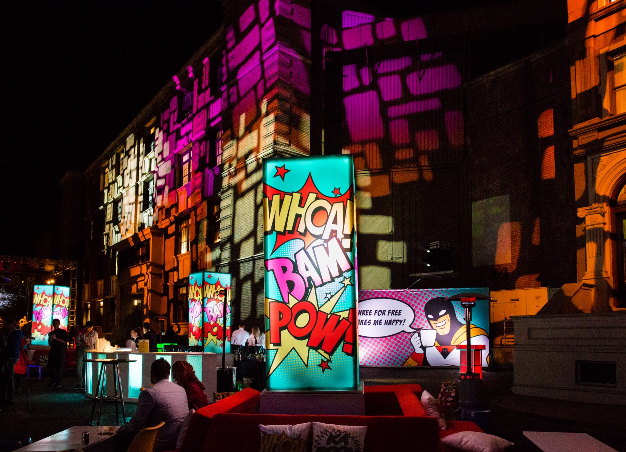 YouTube LA brand experience — creators networking on site