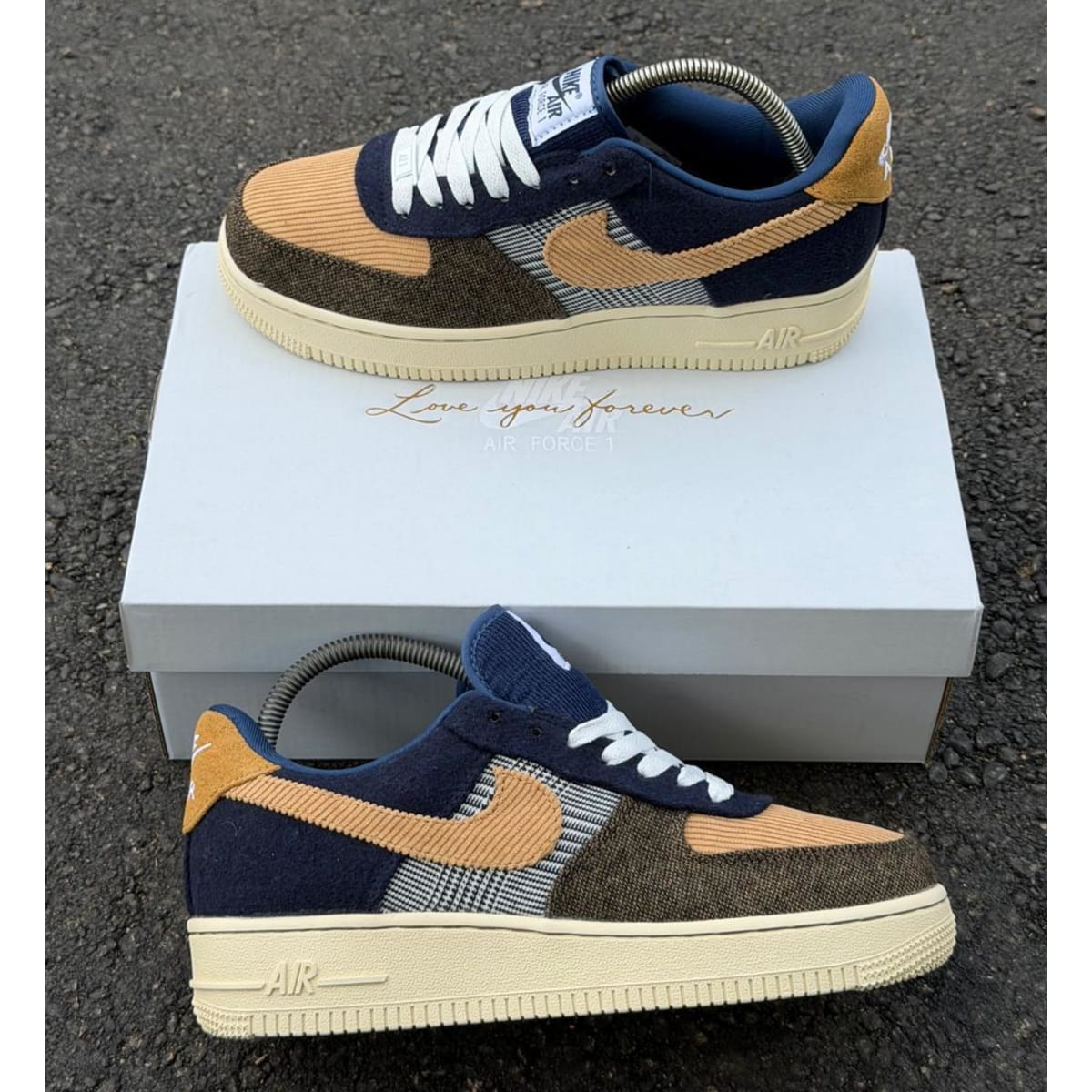 Baskets Nike Air Force 1 Low Premium – Patchwork Corduroy & Tweed - vue 3