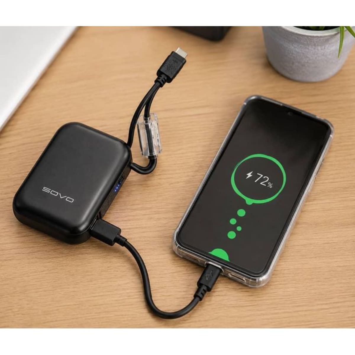 Mini Power Bank SOVO PD-59 – 10000 mAh avec Charge Rapide 22.5W PD & Câbles Intégrés - vue 3