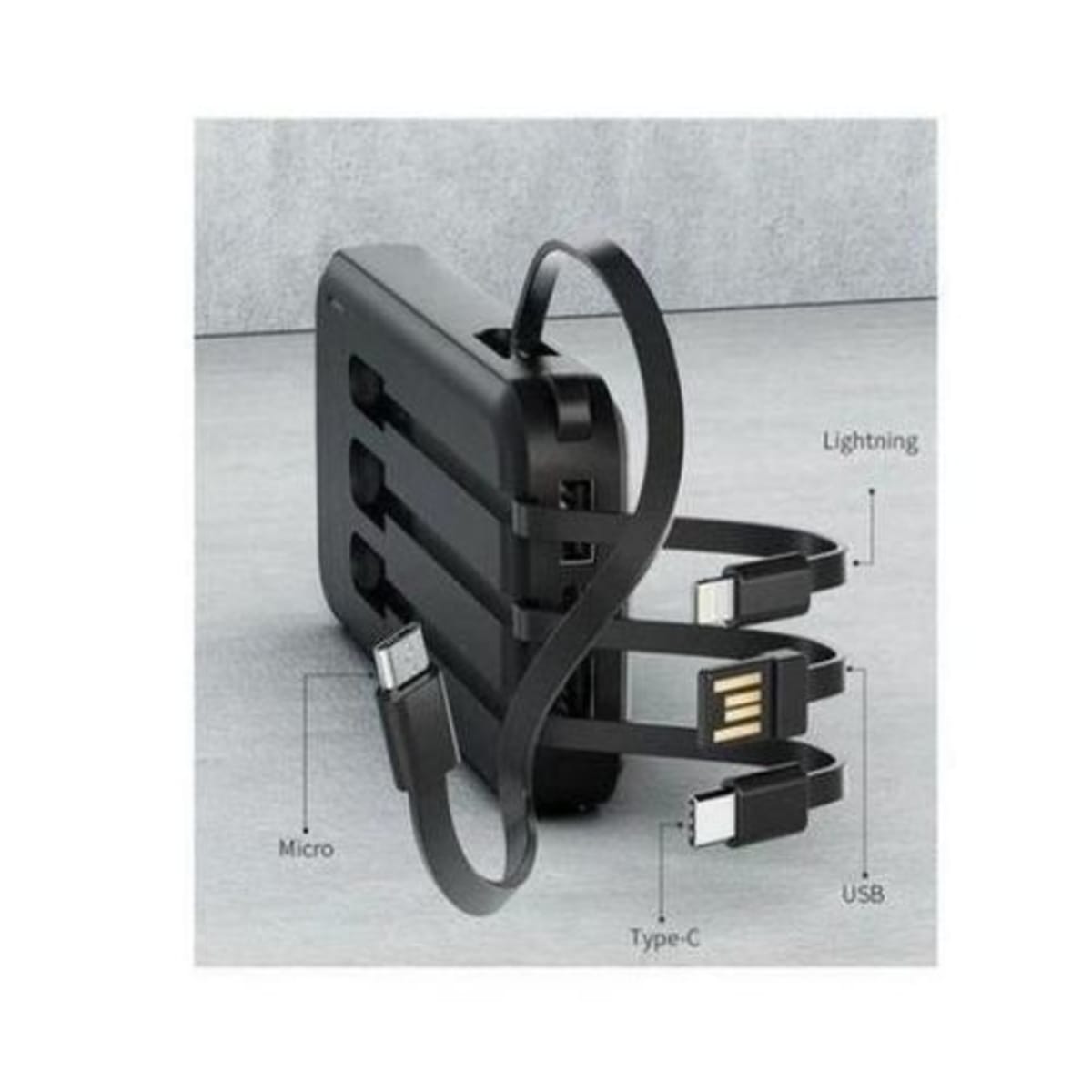 Power Bank SOVO X42 1 to 6 – 20000 mAh avec 4 Câbles Intégrés & Dragonne de Transport - vue 2