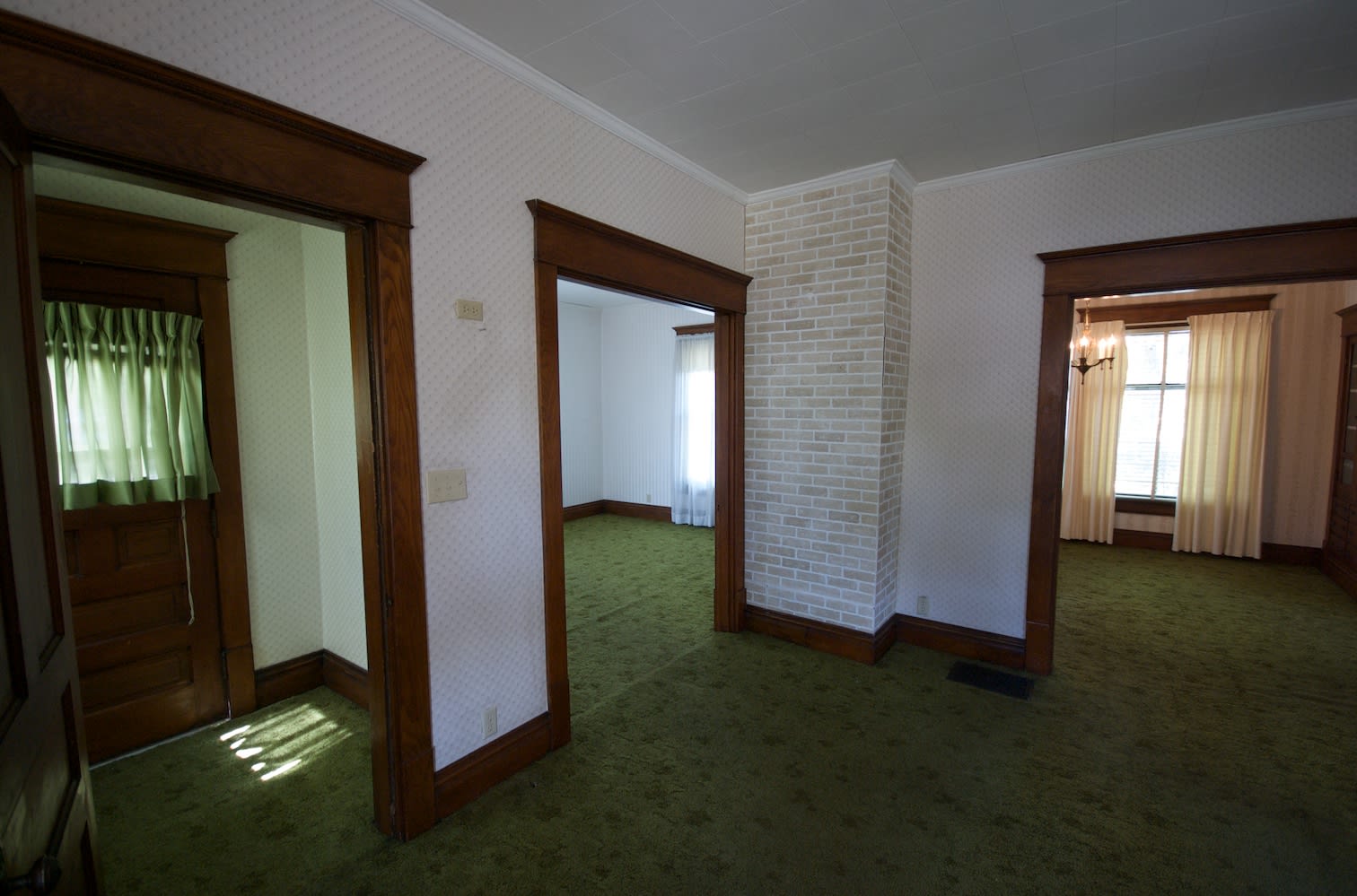 Living Room into front room and dining room