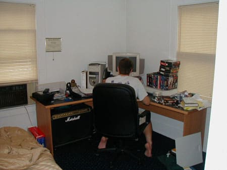 Jamie at desk