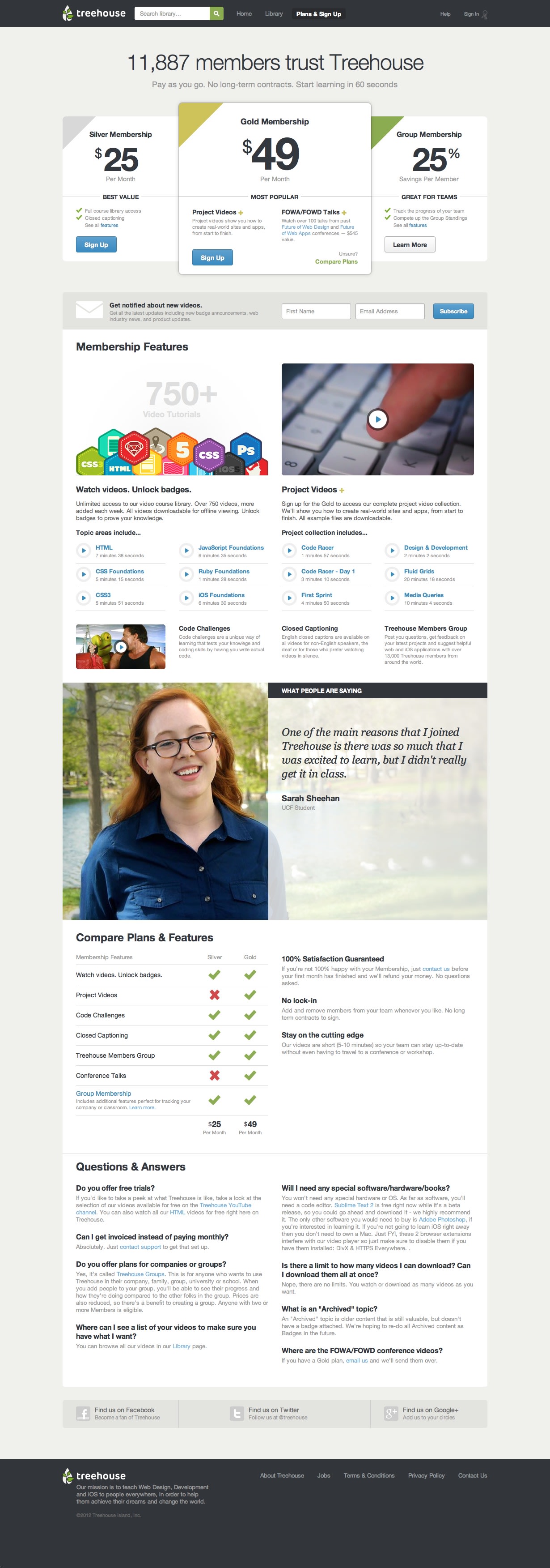 Plans & Sign Up