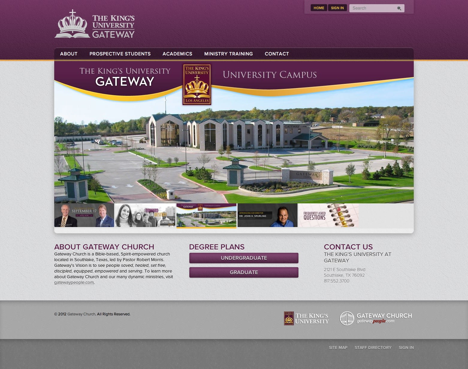 The King's University Gateway |