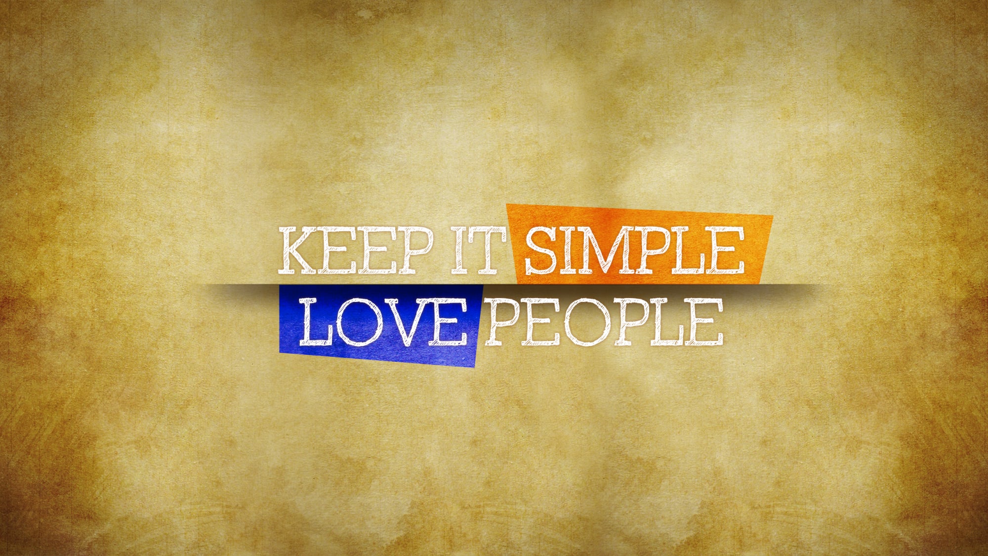 Keep it simple